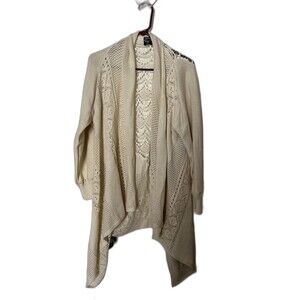 Cal style Crochet Knit Open Front Cardigan Kimono Size 2x Boho Lagenlook